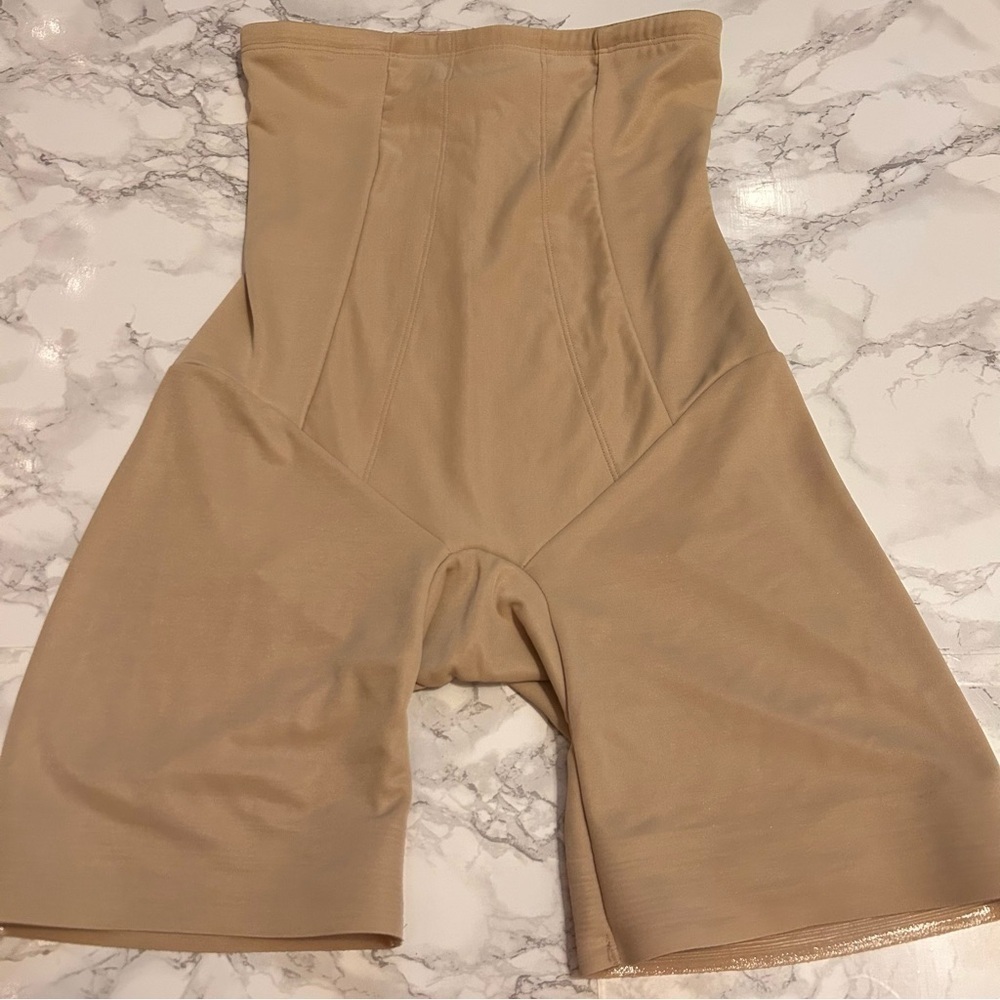 Miraclesuit Extra Firm Control High-Waist Thigh Slimmer Size XL Cream Beige